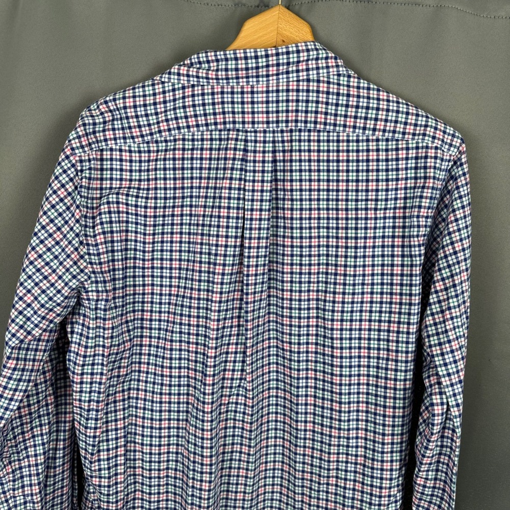 Ralph Lauren Mens Large Blue Pink Gingham Check Long Sleeve Button Down Shirt - Picture 8 of 9